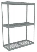 44P377 Boltless Shelving, Starter, 60x18, Wire