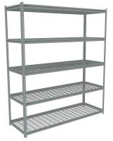 44R061 Boltless Shelving, Starter, 72x24, Wire