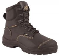 45H515 Work Boots, Stl, Mn, 8-1/2, Blk, PR