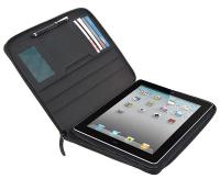 45H762 iPad Case, Black, Leather