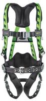 45J029 Full Body Harness, S/M, 400lbs., Blk/Gr