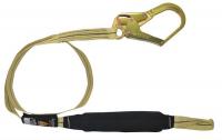 45J063 Lanyard, 1 Leg, Kevlar, Ylw/Blk