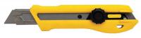 45J355 Snap Off Utility Knife, 6-1/4 in, 18mm, Ylw