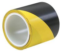 45J521 Hazard Marking Tape, 2 In W, Blk/Yellow