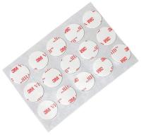 45K044 Double Coated Tape, White, PK250
