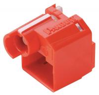 45U634 Network Blackout Jack, Copper, Red, Pk100