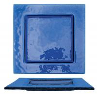 45U765 Square Plate, Blue, 9x9 In, PK24