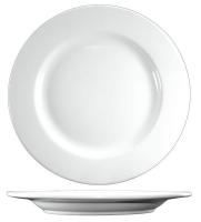 45U784 Round Plate, White, 14x14 In
