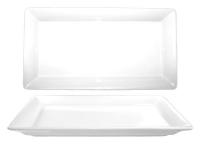 45U788 Rectangle Plate, White, 21x13 In