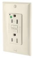 45W737 GFCI , Tamper Resistant Shallow, Ivory, 15A