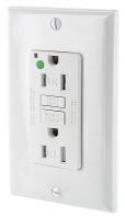 45W738 GFCI , Tamper Resistant Shallow, White, 15A