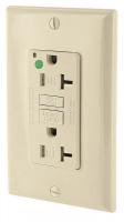 45W742 GFCI , Tamper Resistant Shallow, Ivory, 20A