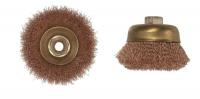46C021 Crimped Wire Cup Brush, NonSpark, 6 in Dia