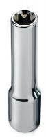 46C162 Socket, Deep Female Torx, 1/4 Dr, 6 Pt, E8