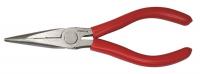 46C207 Needle Nose Pliers, 6 in L, 7/8 Jaw, Red