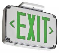46C214 Exit Sign, Green, 2Side, W Battery