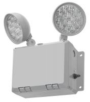 46C221 Emergency Light, Wet Loc, LED, Gray