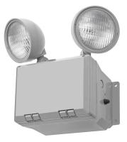 46C222 Emergency Light, Wet Loc, Incdst, Gray