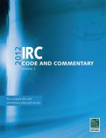 46F371 International Residential Code, 2012, Book