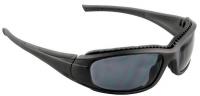 46F407 Safety Glasses, Black Frame, Gray Lens