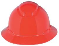 46G034 Hard Hat, Full Brim, 4pt. Ratchet, Red