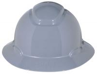 46G037 Hard Hat, Full Brim, 4pt. Ratchet, Gray