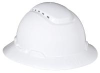 46G041 Hard Hat, Full Brim, 4pt. Ratchet, White