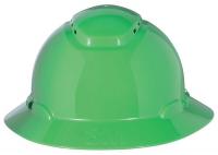 46G044 Hard Hat, Full Brim, 4pt. Ratchet, Green