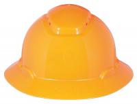 46G046 Hard Hat, Full Brim, 4pt. Ratchet, Orange
