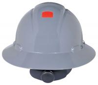 46G059 Hard Hat, Full Brim, 4pt. Ratchet, Gray