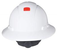 46G063 Hard Hat, Full Brim, 4pt. Ratchet, White