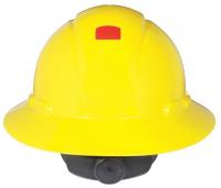 46G064 Hard Hat, Full Brim, 4pt. Ratchet, Ylw