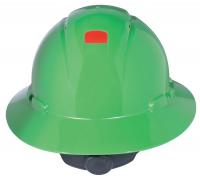 46G066 Hard Hat, Full Brim, 4pt. Ratchet, Green