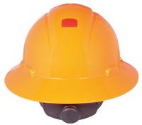46G068 Hard Hat, Full Brim, 4pt. Ratchet, Orange