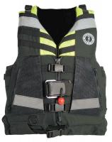 46G118 Water Rescue Vest, Ylw/Blk, Cordura, Univ