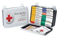 46G220 First Aid Kit, Prsnl/Wrkplc, 25 Prsn, Metal