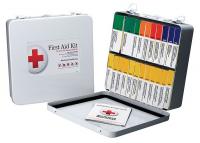 46G222 First Aid Kit, Prsnl/Wrkplc, 50 Prsn, Metal