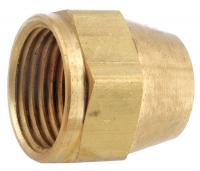 46M537 Short Nut, 1/4 In, Low Lead Brass