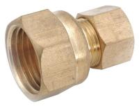 46M557 Female Connector, 3/8 In, Low Lead Brass