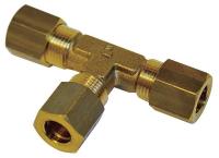 46M692 Equal Tee, 12mm, Tube, Brass, PK 10