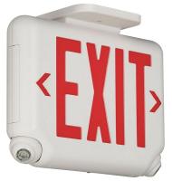 46T225 Exit Sign w/Emergency Lights, 1.65W, Grn