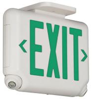 46T226 Exit Sign w/Emergency Lights, 1.65W, Red