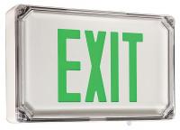 46T238 Exit Sign, 2.8W, LED, Green/Wht, 2S
