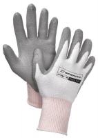 46T364 Coated Gloves, M, Grey/White, PR