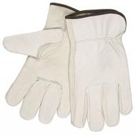 46U078 Leather Drivers Gloves, S, Cream, PR