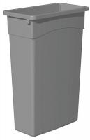 46U224 Wastebasket, Indoor, Gray, 28 qt.