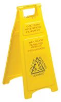 46U231 Caution Wet Floor Sign, 26 in.