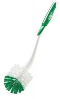 46U297 Bowl &amp; Urinal Brush, Green/White, 19 In