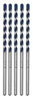 46U362 Hmmr Drill Bit Set, Blue Grnt, 1/4 In, PK5