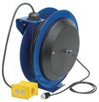 46V009 Reel, 12/3, 75 Ft, w/Cord &amp; Quad Receptacle